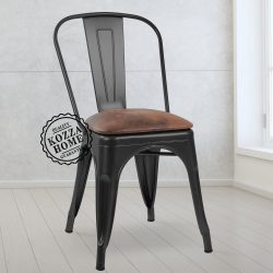 Tolix Döşemeli Sandalye Siyah